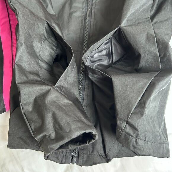 i5 Apparel Black Pink Windbreaker Jacket Size L Mesh Lined Zip Up - Picture 4 of 11